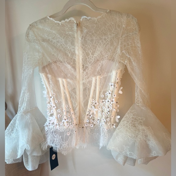 Gemy Maalouf brand new bridal top intricate detail work and gemstone - Picture 5 of 16